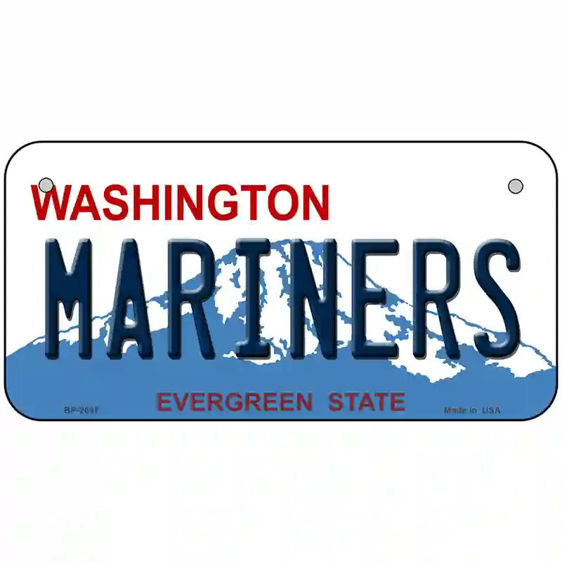 Mariners Washington State Metal Novelty License Plate 6" x 3" (BP)