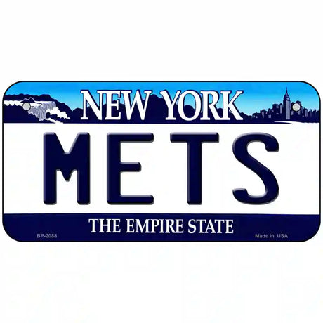 Mets New York State Metal Novelty License Plate 6" x 3" (BP)