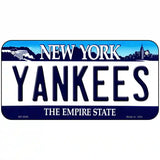 Yankees New York State Novelty Metal License Plate 6" x 3" (BP)