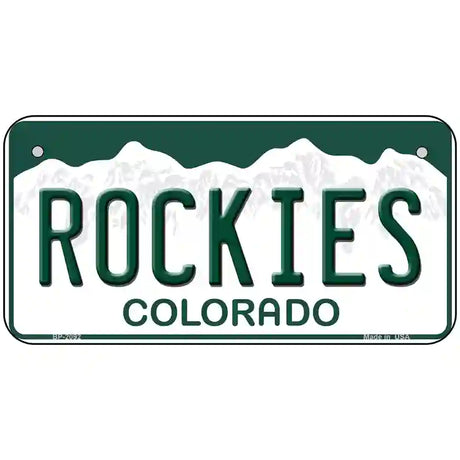 Rockies Colorado State Novelty Metal License Plate 6" x 3" (BP)