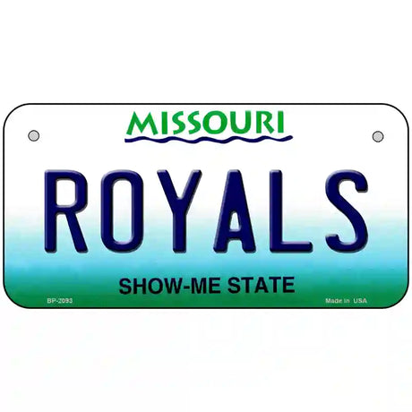 Royals Missouri State Novelty Metal License Plate 6" x 3" (BP)