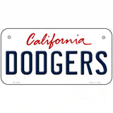 Dodgers California State Novelty Metal License Plate 6" x 3" (BP)