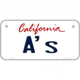 As California State Novelty Metal License Plate 6" x 3" (BP)