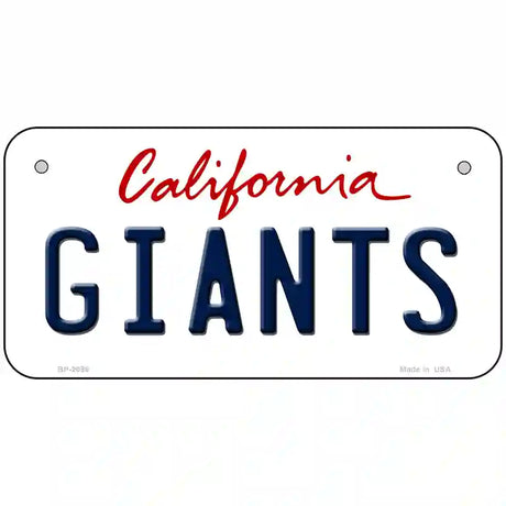 Giants California State Novelty Metal License Plate 6" x 3" (BP)