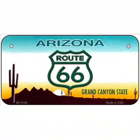 Route 66 Shield Arizona Metal Novelty License Plate 6" x 3" (BP)