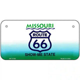 Route 66 Shield Missouri Metal Novelty License Plate 6" x 3" (BP)