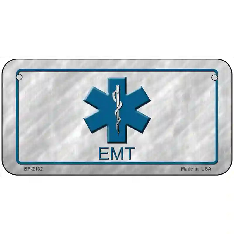 EMT Metal Novelty License Plate 6" x 3" (BP)