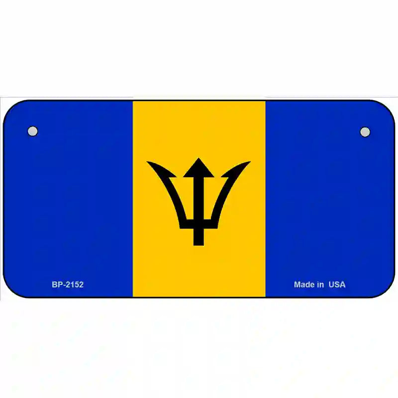 Barbados Flag Metal Novelty License Plate 6" x 3" (BP)