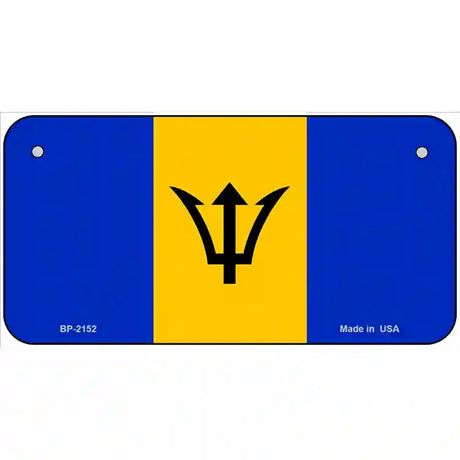 Barbados Flag Metal Novelty License Plate 6" x 3" (BP)