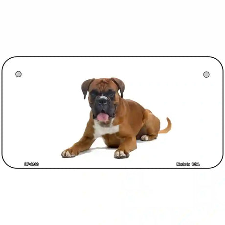 Boxer Dog Metal Novelty License Plate 6" x 3" (BP)