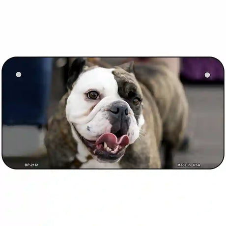 Bulldog Dog Metal Novelty License Plate 6" x 3" (BP)