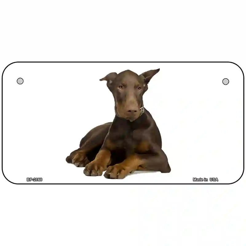 Doberman Pinscher Dog Metal Novelty License Plate 6" x 3" (BP)