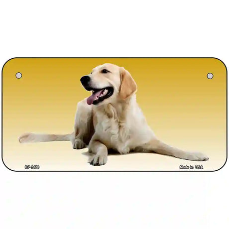 Golden Retriever Dog Metal Novelty License Plate 6" x 3" (BP)