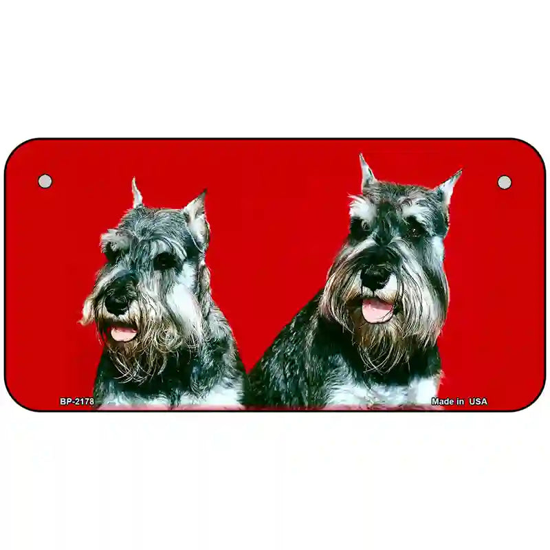 Schnauzer Dog Metal Novelty License Plate 6" x 3" (BP)