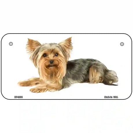 Yorkshire Terrier Dog Metal Novelty License Plate 6" x 3" (BP)