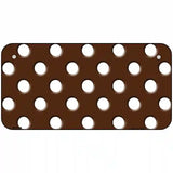 White Brown Polka DotsMetal Novelty License Plate 6" x 3" (BP)