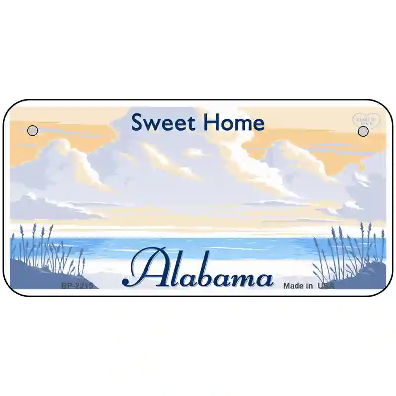 Alabama State Blank Novelty Metal License Plate 6" x 3" (BP)