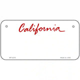 California State Blank Novelty Metal License Plate 6" x 3" (BP)