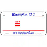 Washington DC State Novelty Blank Metal License Plate 6" x 3" (BP)