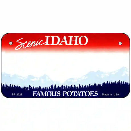 Idaho Novelty State Blank Metal License Plate 6" x 3" (BP)