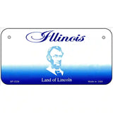 Illinois Novelty State Blank Metal License Plate 6" x 3" (BP)