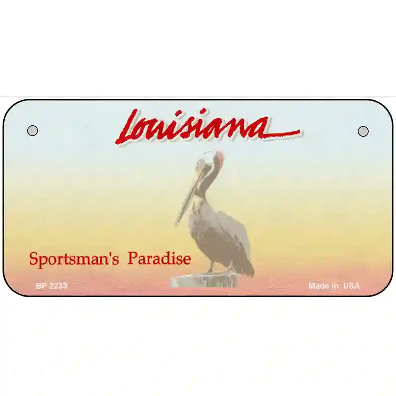 Louisiana Novelty State Blank Metal License Plate 6" x 3" (BP)