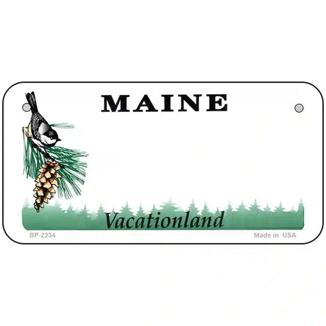 Maine Novelty State Blank Metal License Plate 6" x 3" (BP)