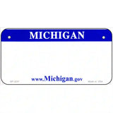 Michigan Blue Blank Novelty Metal License Plate 6" x 3" (BP)