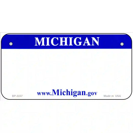 Michigan Blue Blank Novelty Metal License Plate 6" x 3" (BP)