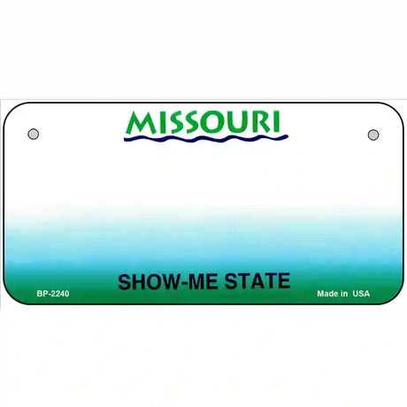 Missouri Novelty State Blank Metal License Plate 6" x 3" (BP)