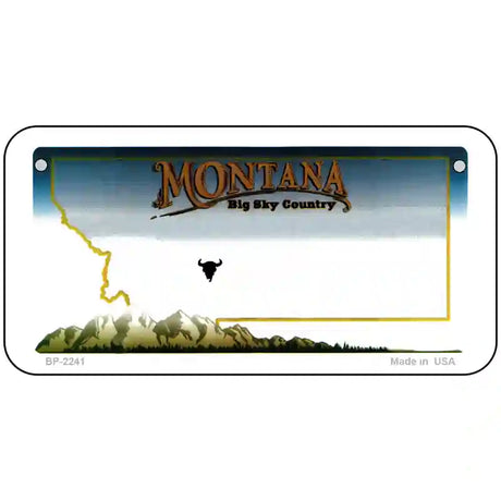 Montana Novelty State Blank Metal License Plate 6" x 3" (BP)