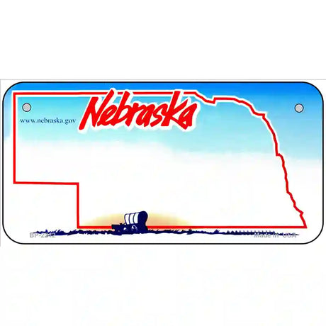 Nebraska Novelty State Blank Metal License Plate 6" x 3" (BP)