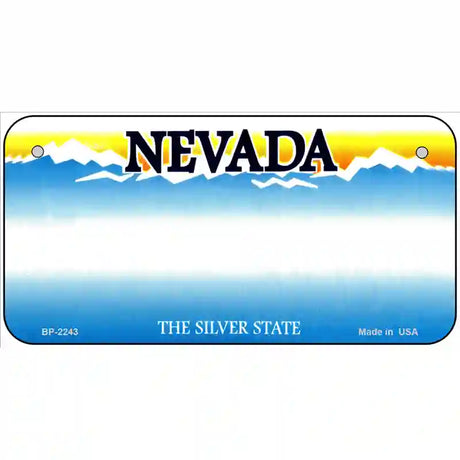 Nevada Novelty State Blank Metal License Plate 6" x 3" (BP)