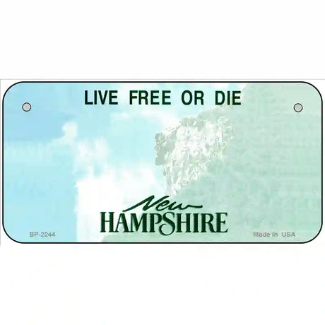 New Hampshire Novelty State Blank Metal License Plate 6" x 3" (BP)