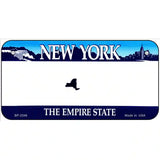 New York State Novelty State Blank Metal License Plate 6" x 3" (BP)