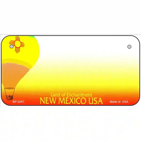 New Mexico Novelty State Blank Metal License Plate 6" x 3" (BP)