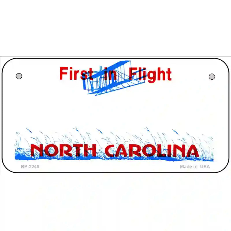 North Carolina Novelty State Blank Metal License Plate 6" x 3" (BP)