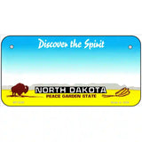 North Dakota Novelty State Blank Metal License Plate 6" x 3" (BP)