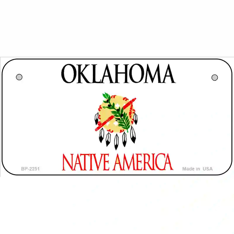 Oklahoma Novelty State Blank Metal License Plate 6" x 3" (BP)