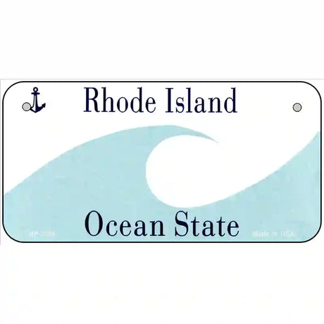 Rhode Island Novelty State Blank Metal License Plate 6" x 3" (BP)