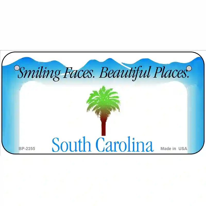 South Carolina Novelty State Blank Metal License Plate 6" x 3" (BP)