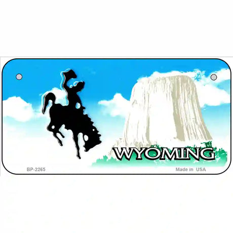 Wyoming Novelty State Blank Metal License Plate 6" x 3" (BP)