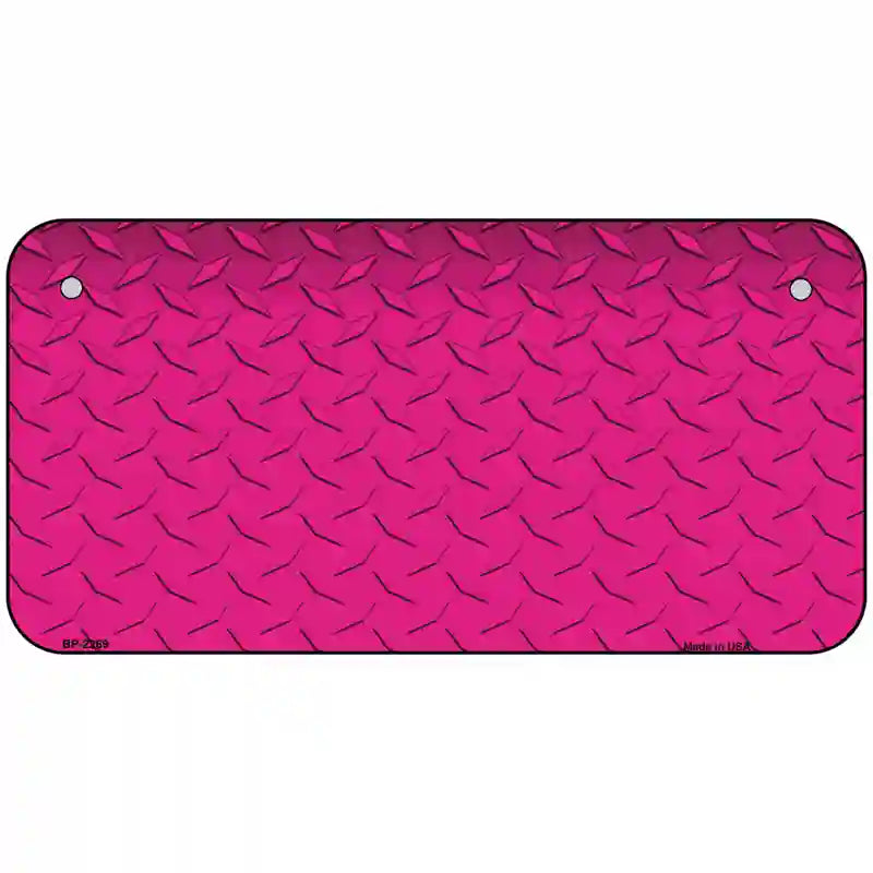 Diamond Pink Metal Novelty License Plate 6" x 3" (BP)