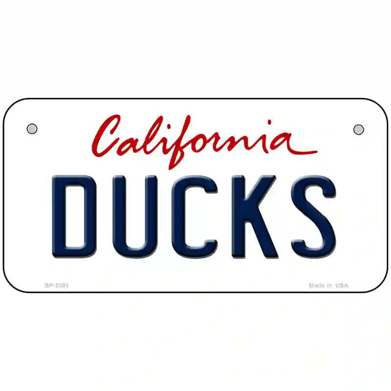 Ducks California Novelty State Metal License Plate 6" x 3" (BP)