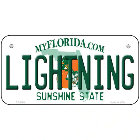 Lightning Florida Novelty State Metal License Plate 6" x 3" (BP)