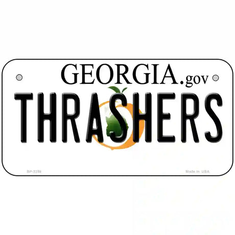 Thrashers Georgia Novelty State Metal License Plate 6" x 3" (BP)