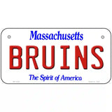 Bruins Massachusetts State Novelty Metal License Plate 6" x 3" (BP)