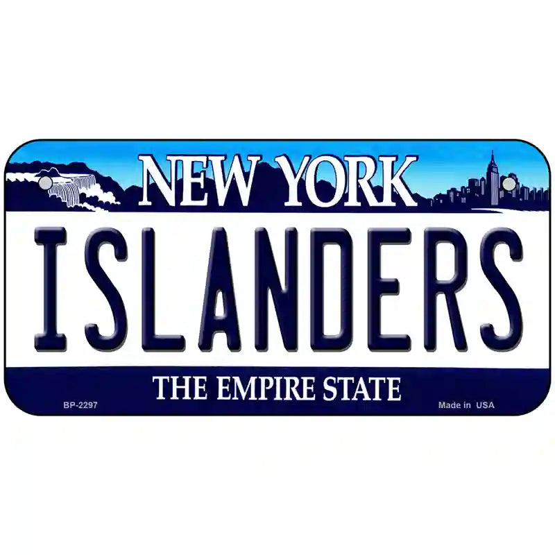 Islanders New York Novelty State Metal License Plate 6" x 3" (BP)