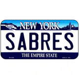 Sabres New York Novelty State Metal License Plate 6" x 3" (BP)