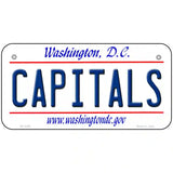 Capitals Washington DC Novelty State Metal License Plate 6" x 3" (BP)